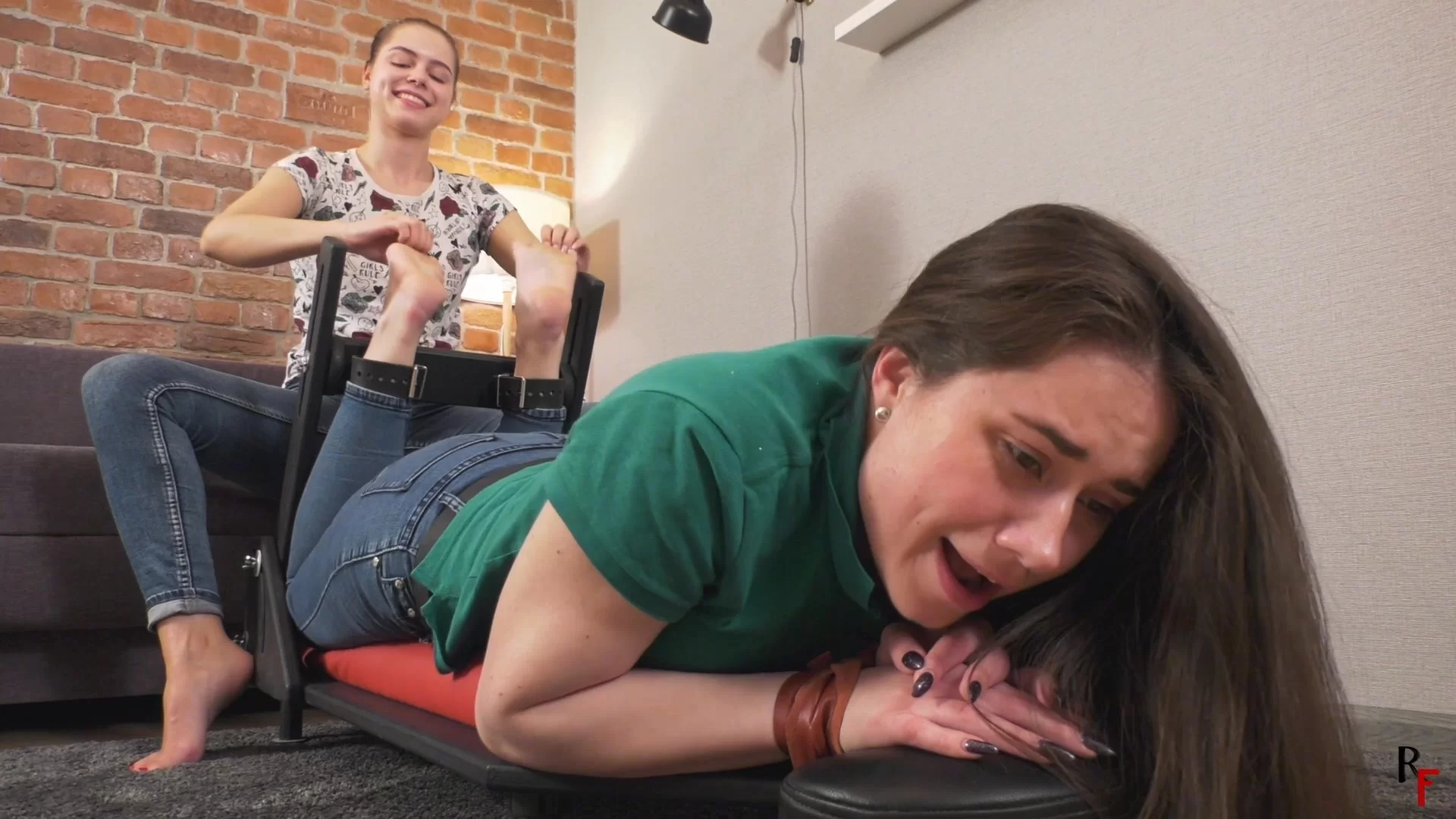 RFStudioProduction – Leya Tickles Tonya's Feet in Tickling Device-ff, TicklingFeet