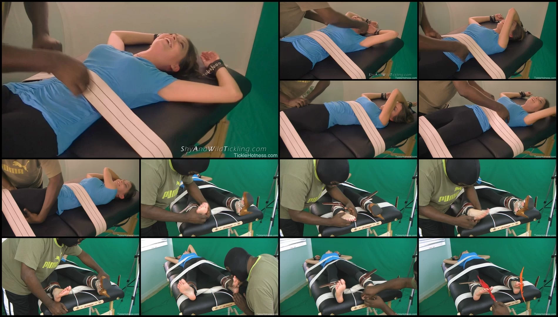 TickleHotness – Amber vs  Darke – Part 1 – Bondage Bed Face-Up Tickling-mf, TicklingFeet, Ticklin...