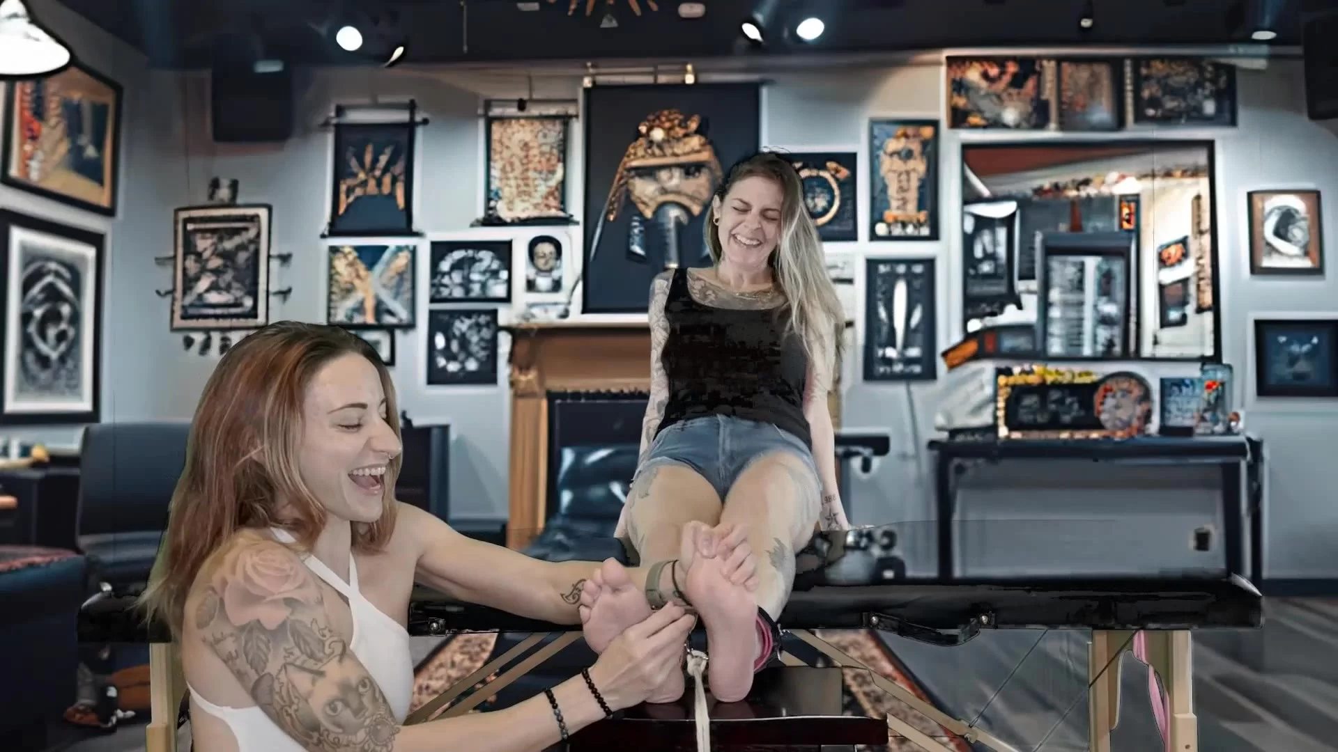 TotalTickling – Tattoo Payment TICKLE time – MYA PLEASURE & SUMMER RAEZ-ff, TicklingFeet