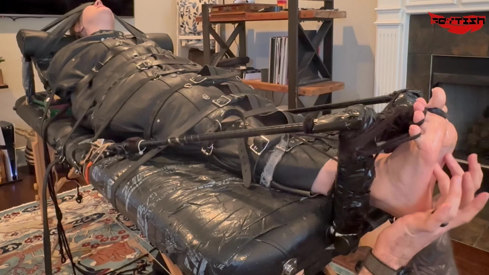 Fettish – The Tickle Table – Honey Kinkade 2-mf, TicklingFeet