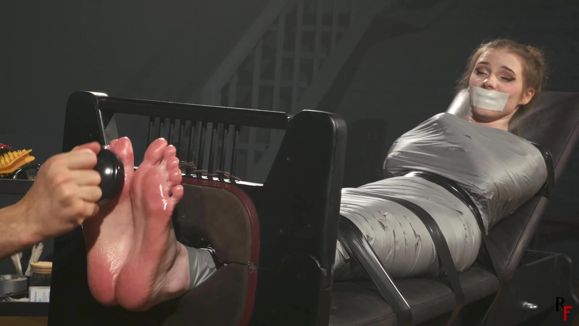 RFStudioProduction – Meloxy – Mummified and Tickled on Her Sexy Feet- mf, TicklingFeet