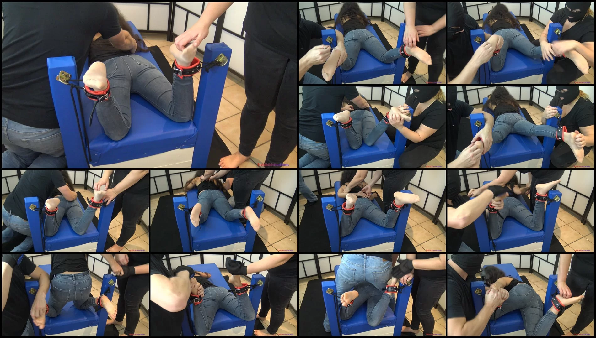 TicklishIntentions – Anna – Soles-up on the Bench-mmf, TicklingFeet, TicklingUpperBody