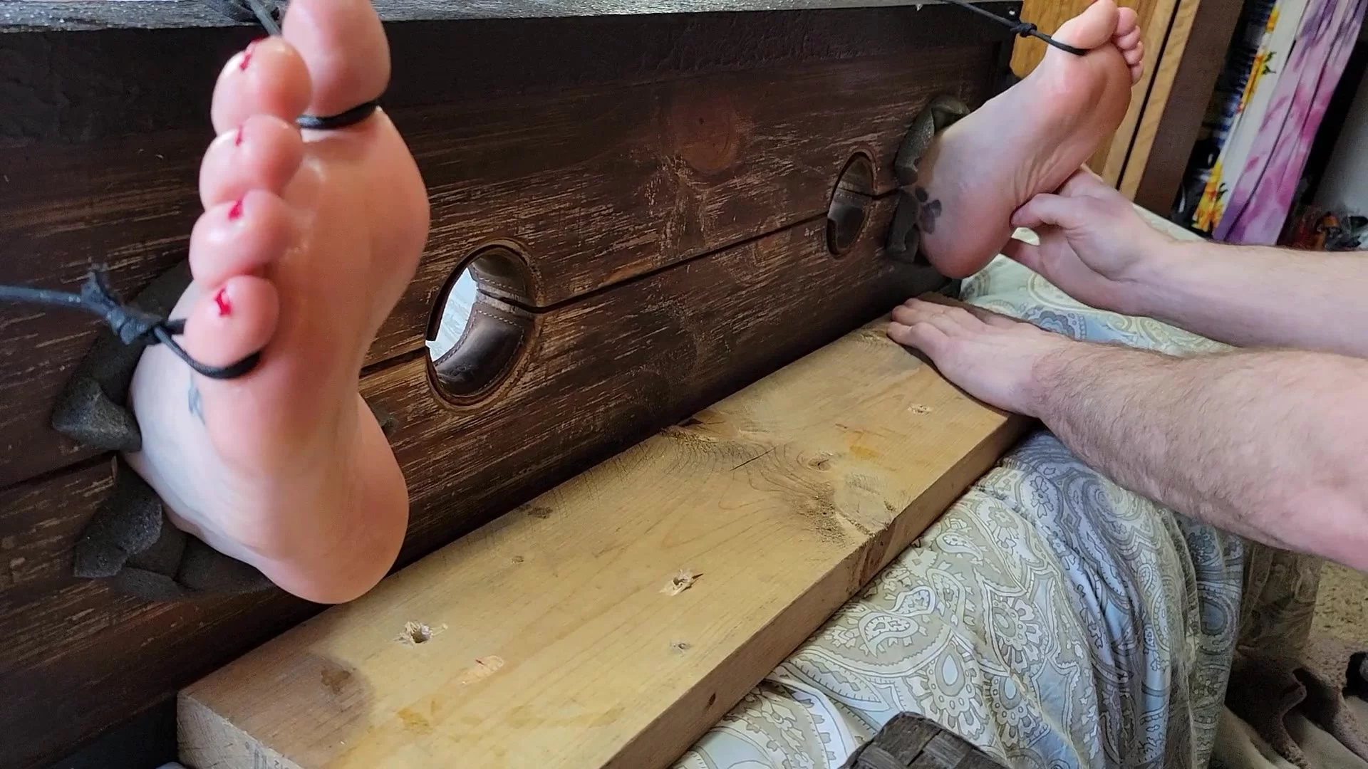 CallieSmith25Tickling – Callie Smith bafefoot oiled tickling- mf, TicklingFeet