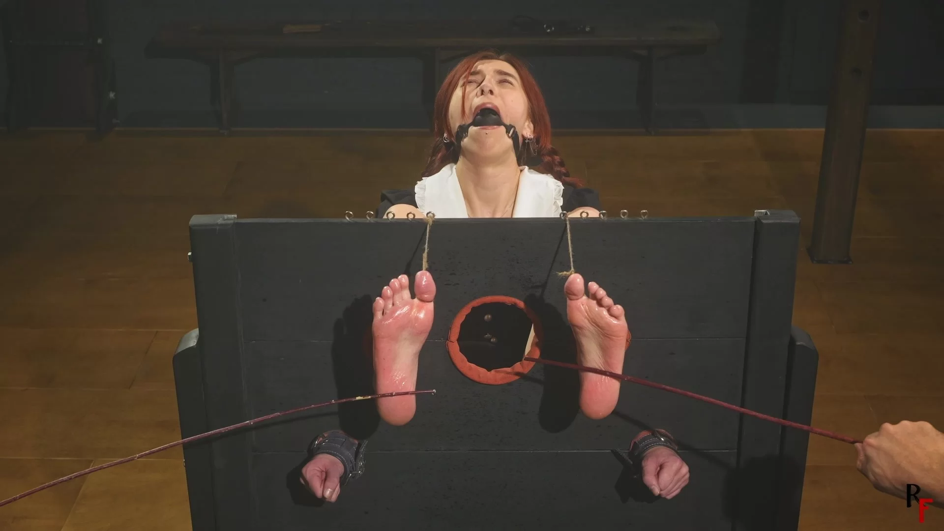 RFStudioProduction – Daria in Heavy Stocks – Bastinado and Tickling- mmf, TicklingFeet